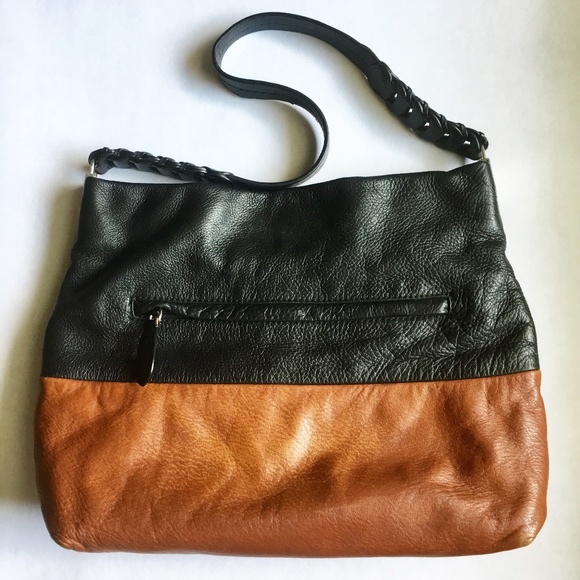 Brighton Handbags - Brighton Soft Leather Two-Toned Shoulder Bag
